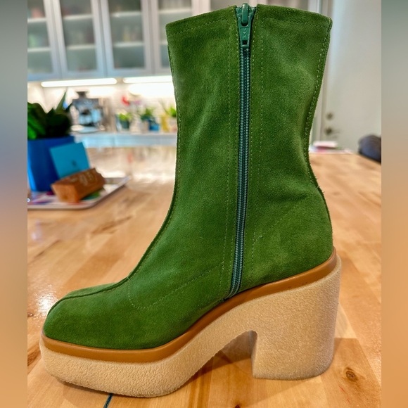Free People Shoes - Free People Gigi Green Suede Ankle Boot